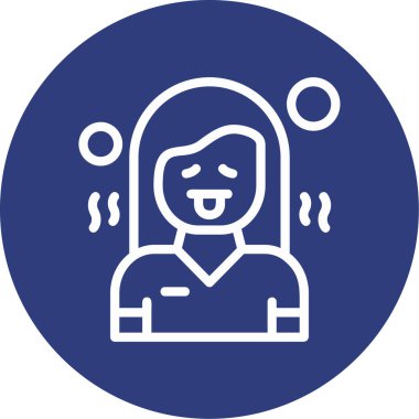 Kadın. Web simgesi basit illüstrasyon