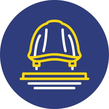 Kask simgesi vektör illüstrasyonu