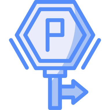 araba trafiği park simgesi