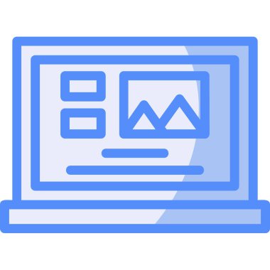 bilgisayar izleme simgesi, vektör illüstrasyonu