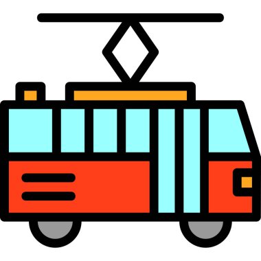 İtfaiye aracı vektör simgesi