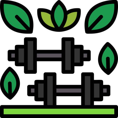 Fitness egzersiz ikonu - taslak biçimi