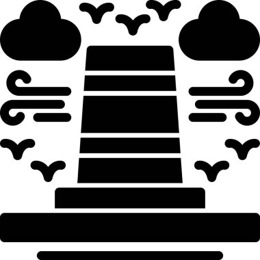 Siyah ve beyaz simgesinin vektör illüstrasyonu