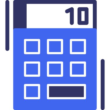 Hesaplayıcı Katı İki Renk, Vektör İllüstrasyonu