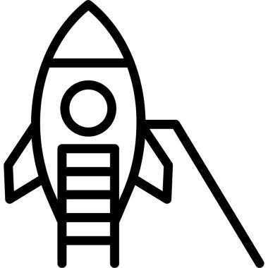 roket ikonu vektör illüstrasyonu