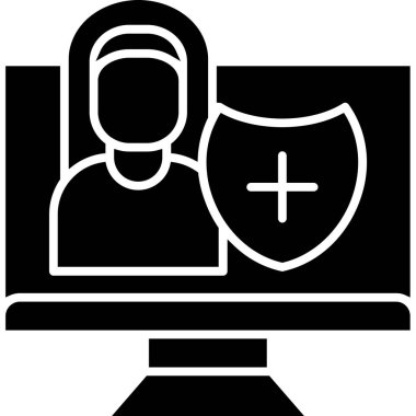 İnternet Koruma simgesi, vektör illüstrasyonu