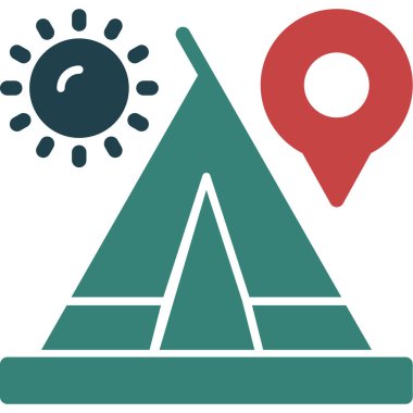 Harita simgesi, vektör illüstrasyonu