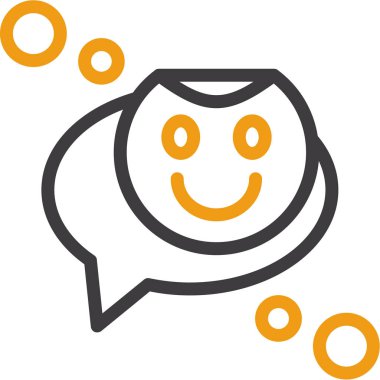 Sohbet mesajı simgesi. Beyaz arkaplanda izole edilmiş web tasarımı için hat sohbet vektör simgesi