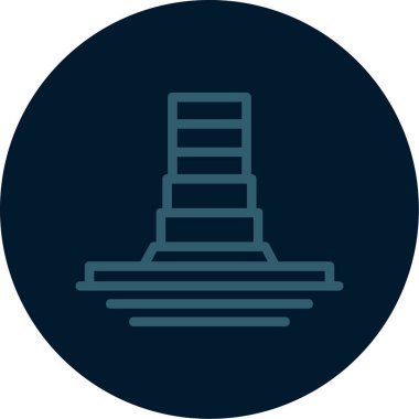 deniz feneri simgesi, vektör illüstrasyonu