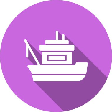 Gemi. Web simgesi basit illüstrasyon