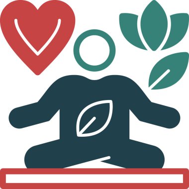 yoga simgesi vektör illüstrasyonu