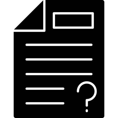 dosya vektörü glyph düz simgesi