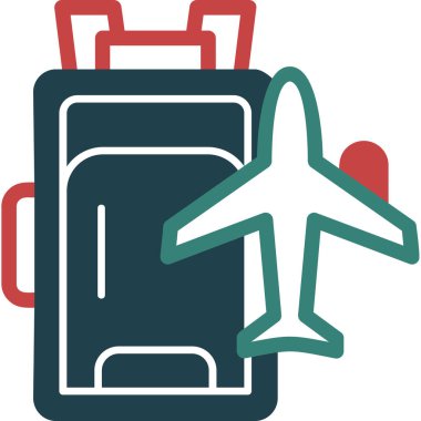 uçak yolculuğu vektör simgesi
