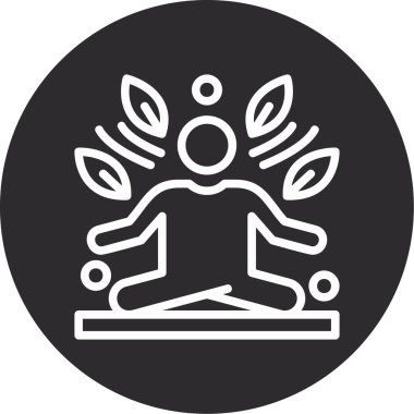 yoga simgesi vektör illüstrasyonu