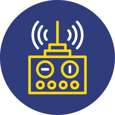 Radyo. Web simgesi basit illüstrasyon