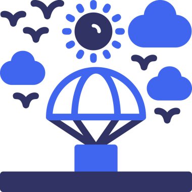 Bir dünya simgesinin vektör illüstrasyonu