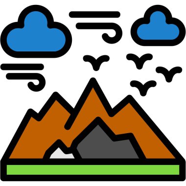 dağ ikonu vektör illüstrasyonu