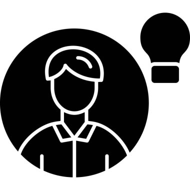 Lamba simgesi olan insanın vektör illüstrasyonu