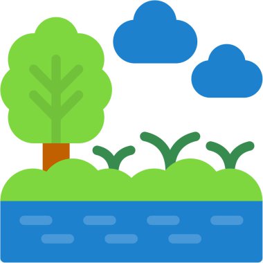 Tarım bahçesi tarım ikonu düz stil