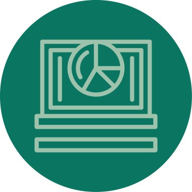 Bir çemberin yeşil ve beyaz arkaplanının vektör çizimi