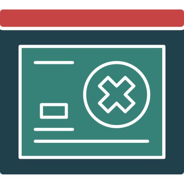 Moda biçimi izole edilmiş arkaplanda hata simgesini iptal et