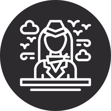 Elinde kahve poşeti olan bir adamın vektör çizimi.