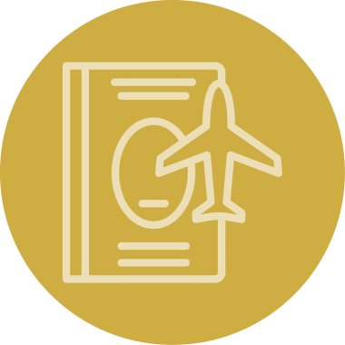 Pasaport. Web simgesi basit illüstrasyon