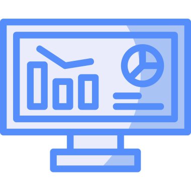 bilgisayar izleme simgesi, vektör illüstrasyonu