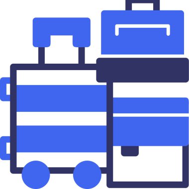 bagaj bagaj ikonu doldurulmuş - özet biçimi