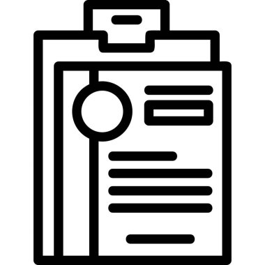 Özgeçmiş Satır Simgesi, Vektör İllüstrasyonlu Pano