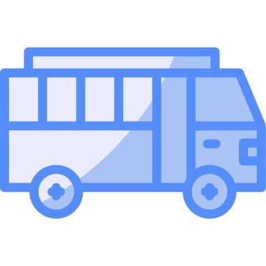 Otobüs. Web simgesi basit illüstrasyon