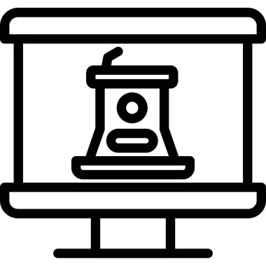 Kahve makinesi ikonu. Beyaz arkaplanda izole edilmiş web tasarımı için özet kahve makinesi vektör simgesi