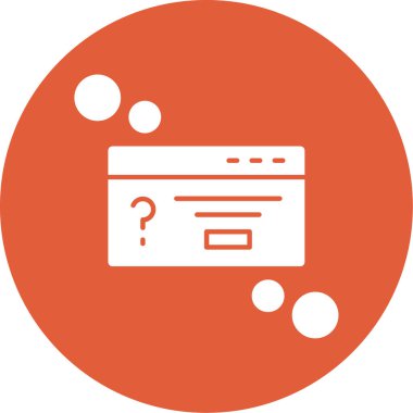 Diyalog kutusu sorusu: Glyph Çemberi, Vektör İllüstrasyonu