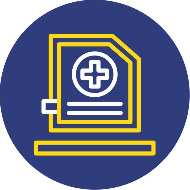 tıbbi dizin simgesi modadan izole edilmiş arkaplan