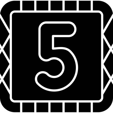 4 numaralı simge, siyah stil tasarımı