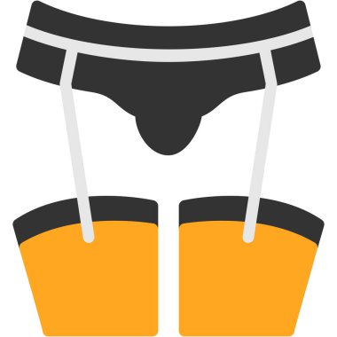 şort simgesi. Web için kısa vektör simgelerinin basit illüstrasyonu