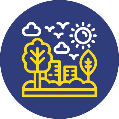 Bir çiftlik simgesinin vektör illüstrasyonu