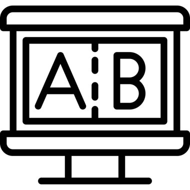 abacus ikon vektör illüstrasyonu