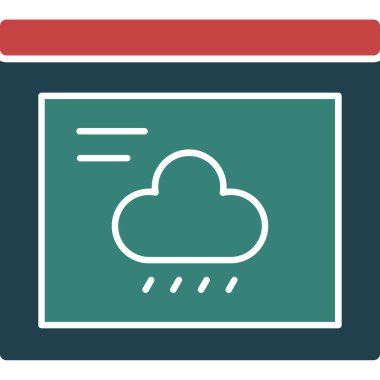 Bulut. Web simgesi basit tasarım