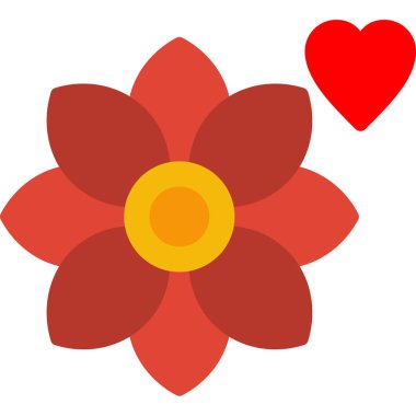 çiçek simgesi, vektör illüstrasyonu