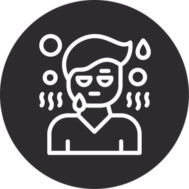 Yüz simgesi olan kişilerin vektör illüstrasyonu