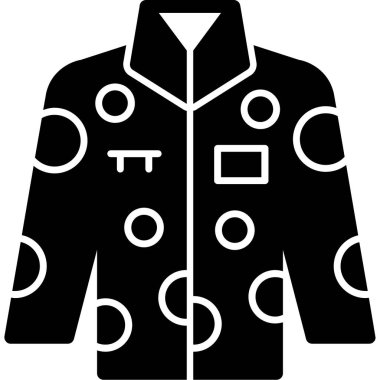 Ceket ceketi simgesi katı biçimde