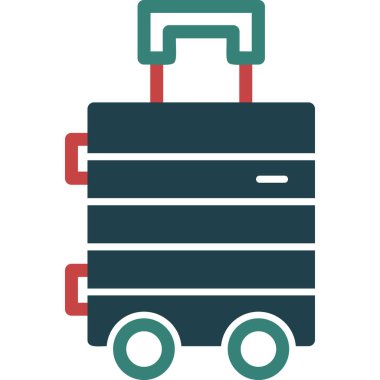 bagaj simgesi, vektör illüstrasyonu basit tasarım