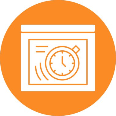 Saat simgesinin vektör illüstrasyonu