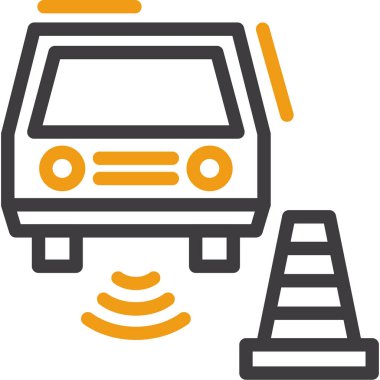 Araba simgesinin vektör illüstrasyonu