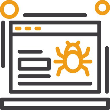 Virüs. Web simgesi basit illüstrasyon