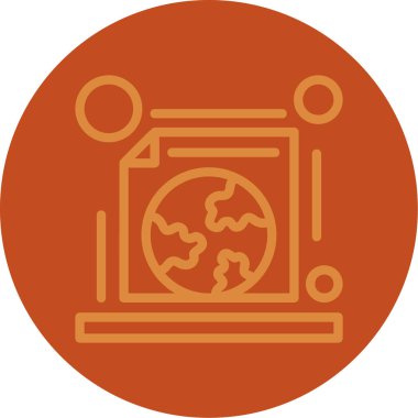 dünya haritası ikon vektör illüstrasyonu