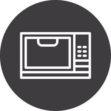 Ağ simgesi. Mikrodalga fırının vektör çizimi