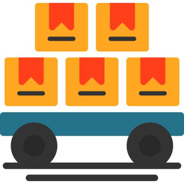 Kamyon. Web simgesi basit tasarım