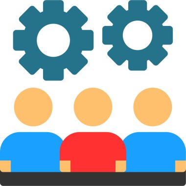 Takım çalışması simgesi, vektör illüstrasyonu